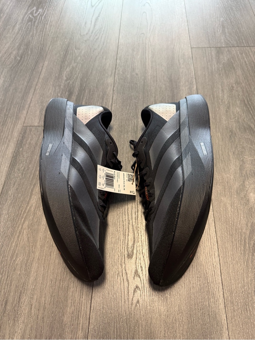 Adidas Adizero Evo SL Core Black Grey Four Impact Orange Men’s Sz 13 KJ1363